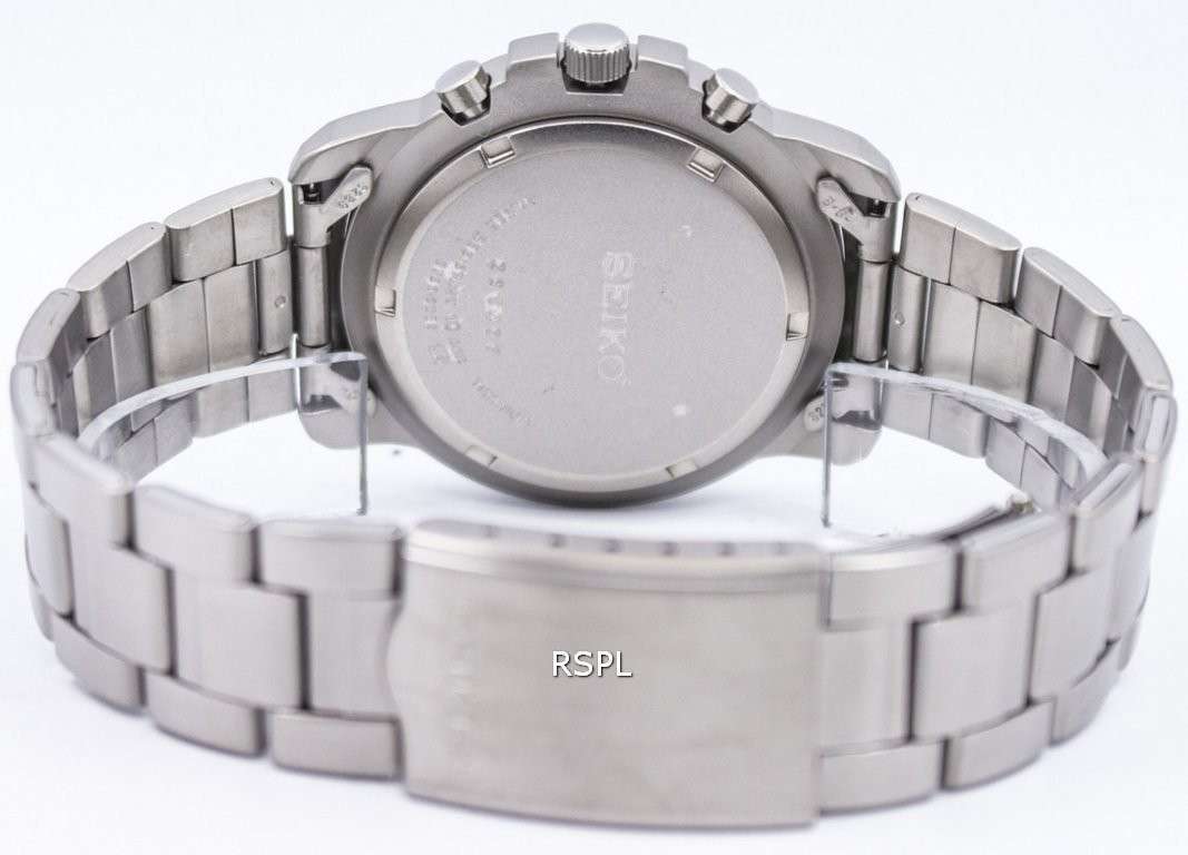 Seiko Titanium Alarm Chronograph SNA107 SNA107P1 SNA107P Mens Watch
