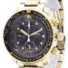 Seiko Alarm Chronograph Pilots Flightmaster Gold Plated SNA414P1 Watch