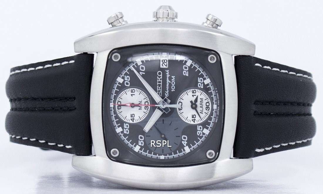 Seiko Chronograph Alarm Quartz SNAB03 SNAB03P1 SNAB03P Men's Watch