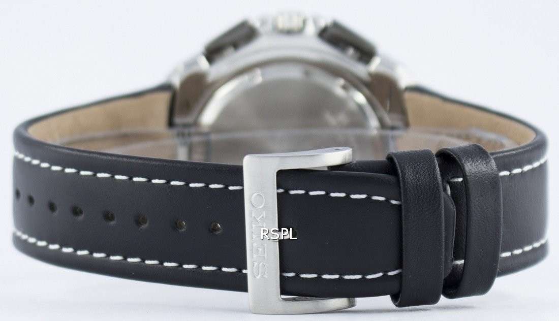 Seiko Quartz Chronograph Alarm SNAB11 SNAB11P1 SNAB11P Men's Watch