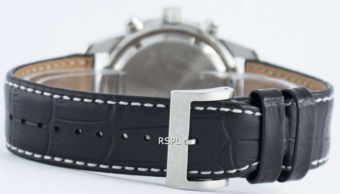 Seiko Quartz Alarm Chronograph Tachymeter SNAC13 SNAC13P1 SNAC13P Men's Watch