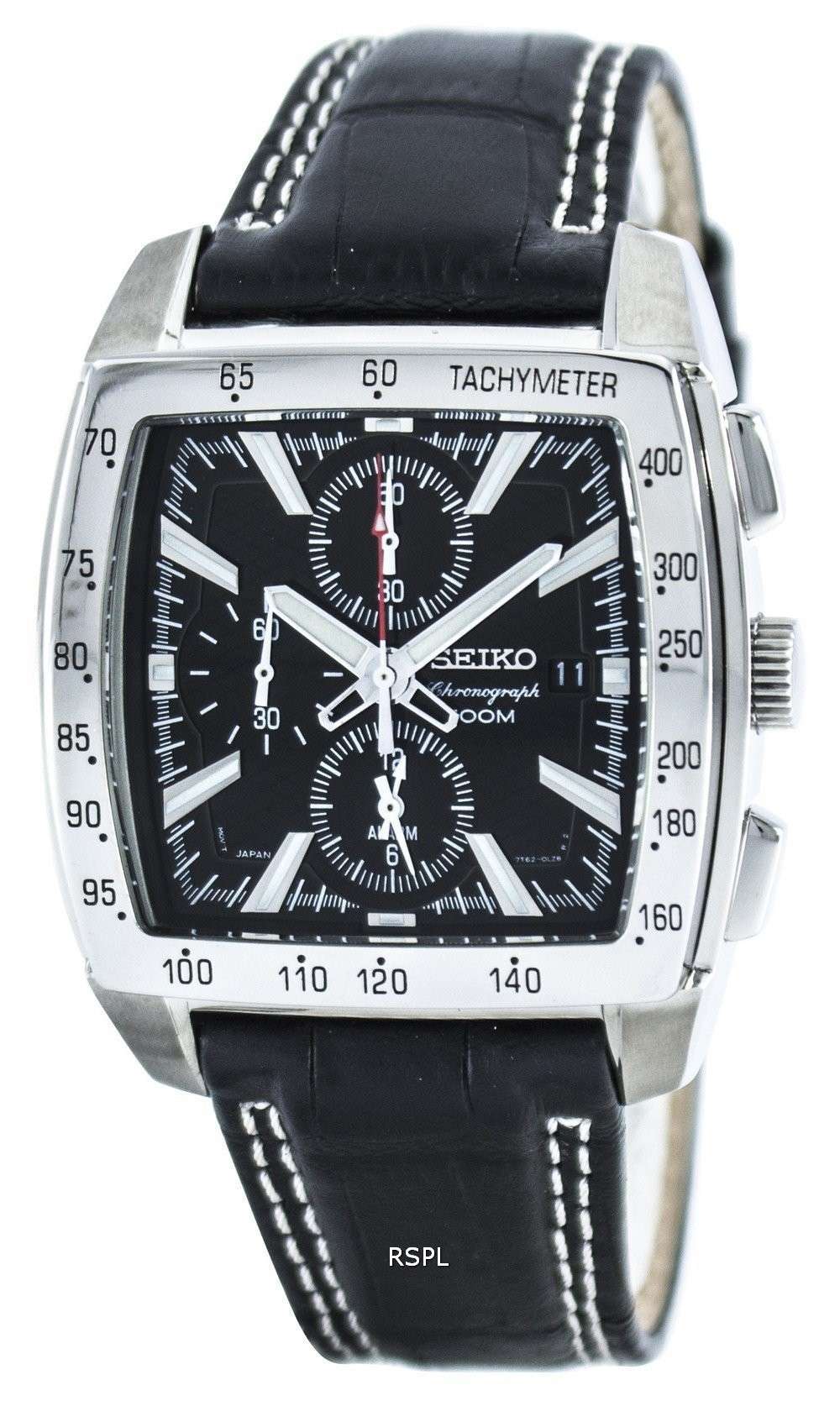 Seiko Quartz Alarm Chronograph Tachymeter SNAC29 SNAC29P1 SNAC29P Men's Watch