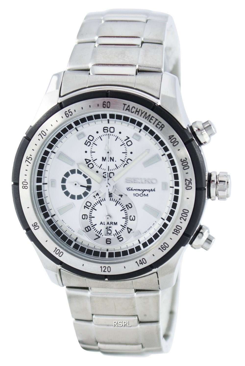 Seiko Quartz Alarm Chronograph Tachymeter SNAC83 SNAC83P1 SNAC83P Men's Watch