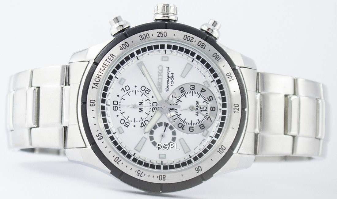 Seiko Quartz Alarm Chronograph Tachymeter SNAC83 SNAC83P1 SNAC83P Men's Watch