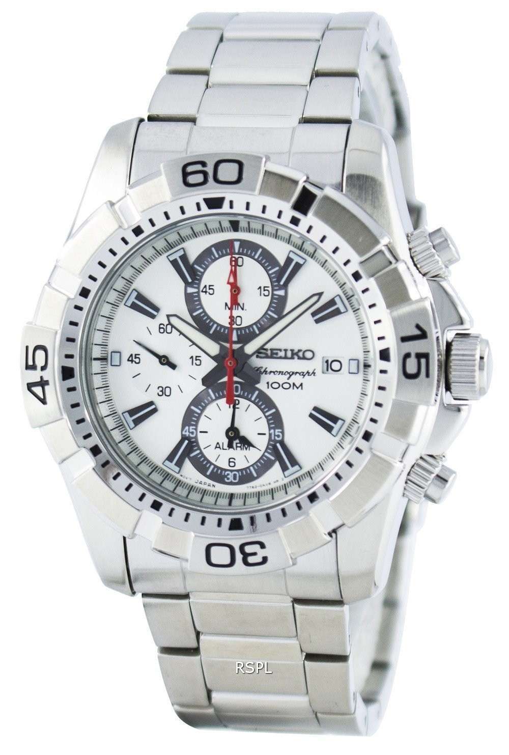 Seiko Quartz Alarm Chronograph SNAE23 SNAE23P1 SNAE23P Men's Watch