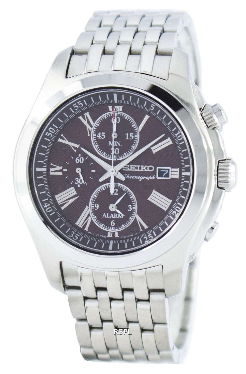 Seiko Quartz Alarm Chronograph SNAE51 SNAE51P1 SNAE51P Men's Watch