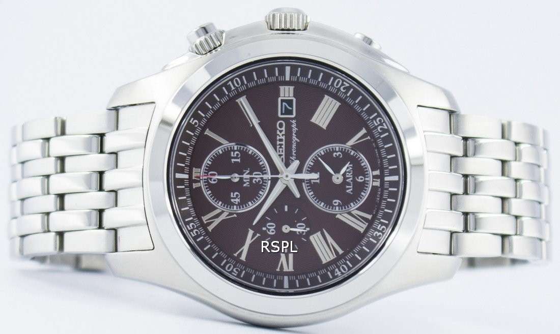 Seiko Quartz Alarm Chronograph SNAE51 SNAE51P1 SNAE51P Men's Watch