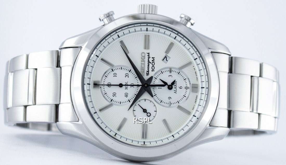 Seiko Chronograph Quartz Alarm SNAF63 SNAF63P1 SNAF63P Men's Watch