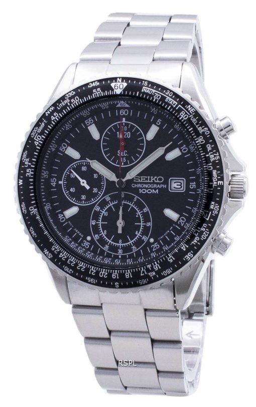 Seiko Flightmaster Pilot Slide Rule Chronograph SND253 SND253P1 SND253P Men's Watch