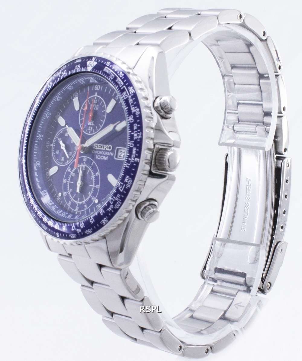 Seiko Sliding Rule chronograph Pilots SND255P1 Watch Zetamarket