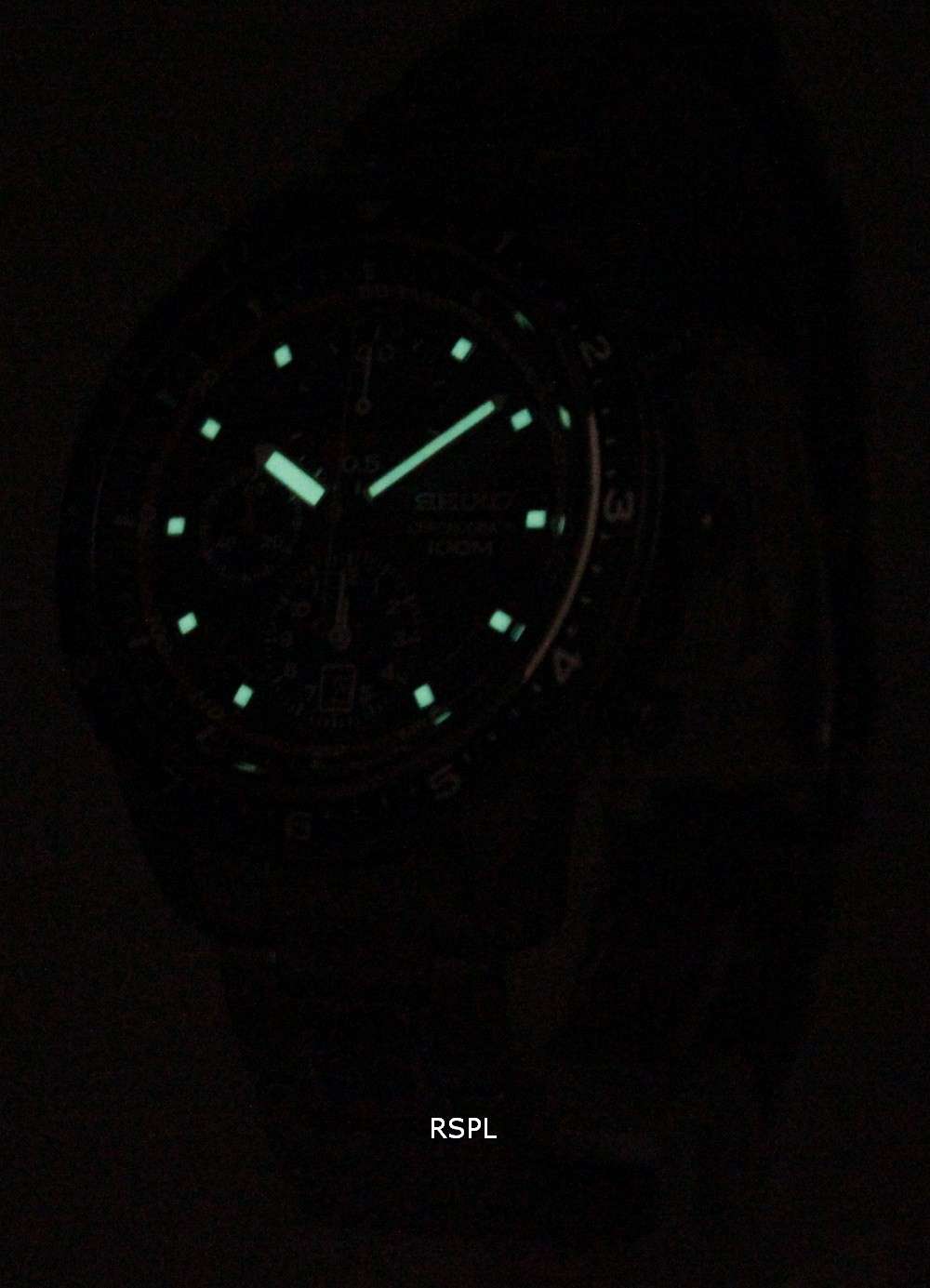 Seiko Chronograph 100M Black Bezel SNDF41P1 SNDF41P Mens Watch