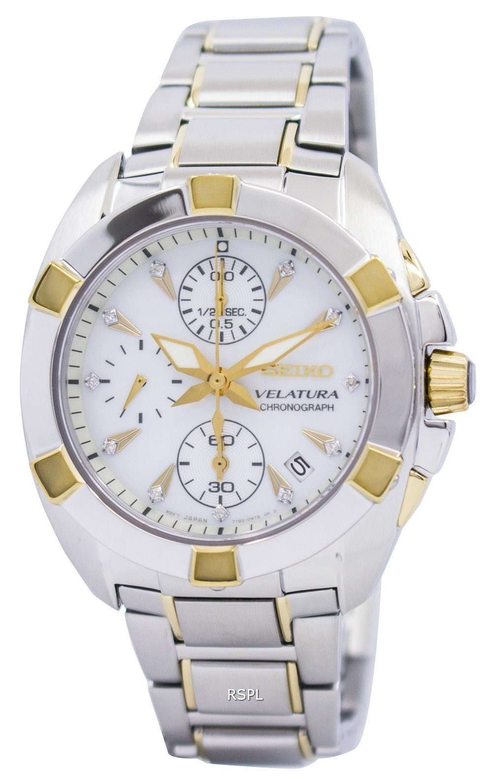 Seiko Velatura Chronograph SNDZ40 SNDZ40P1 SNDZ40P Ladies Diamonds Collection Watch