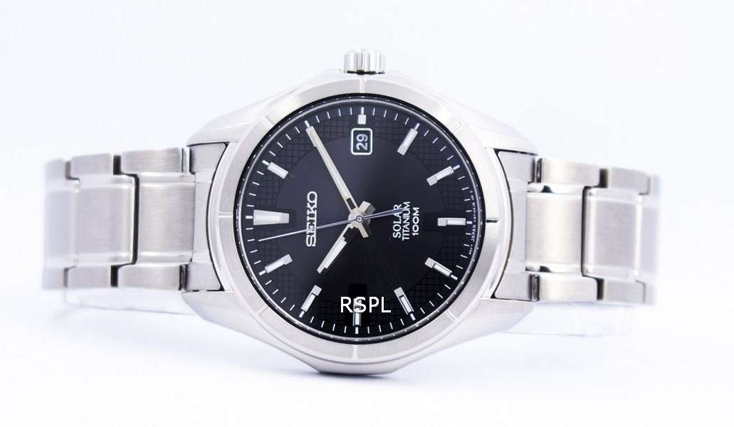 Seiko Solar Titanium 100M SNE141 SNE141P1 SNE141P Mens Watch Zetamarket