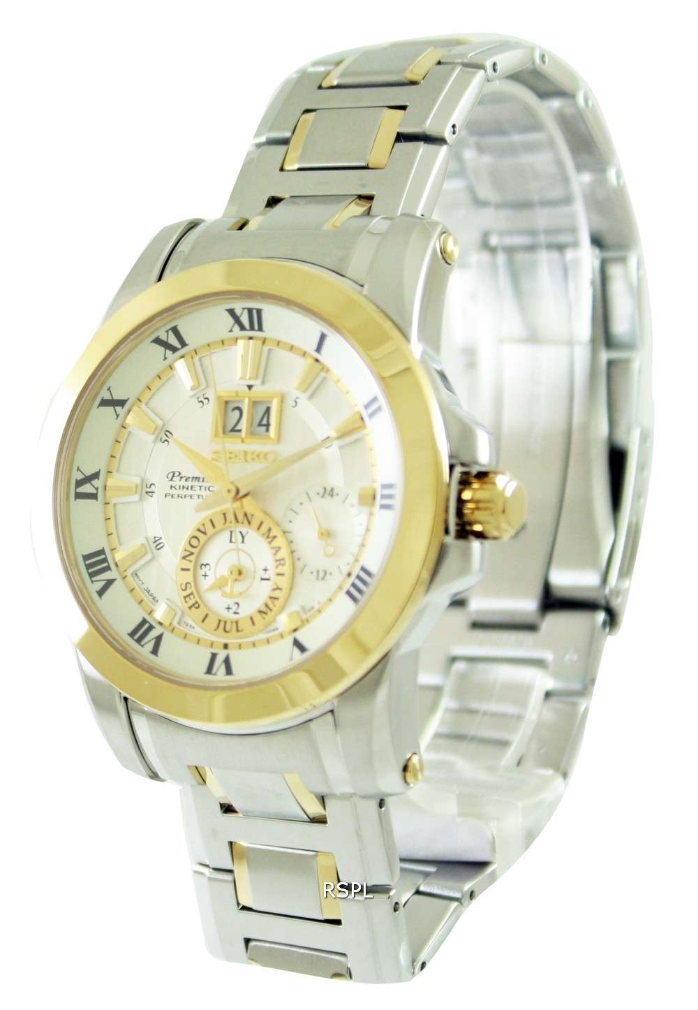 Seiko Premier Kinetic Perpetual SNP094P1 SNP094P SNP094 Mens Watch