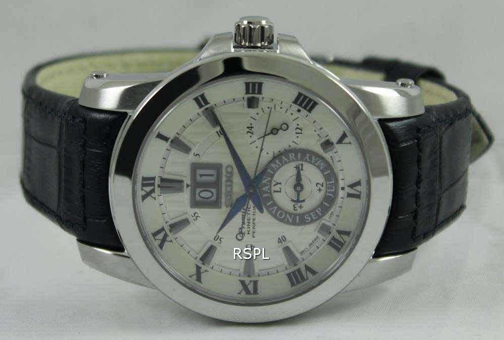 Seiko Premier Kinetic Perpetual Calendar SNP115P1 SNP115P Mens Watch