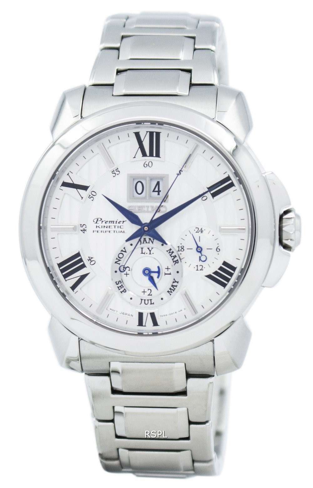 Seiko Premier Kinetic Perpetual Calendar SNP139 SNP139P1 SNP139P Mens Watch