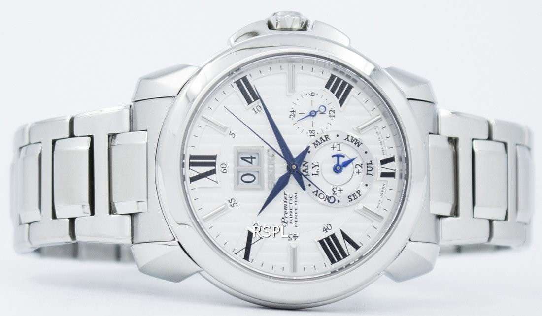 Seiko Premier Kinetic Perpetual Calendar SNP139 SNP139P1 SNP139P Mens Watch