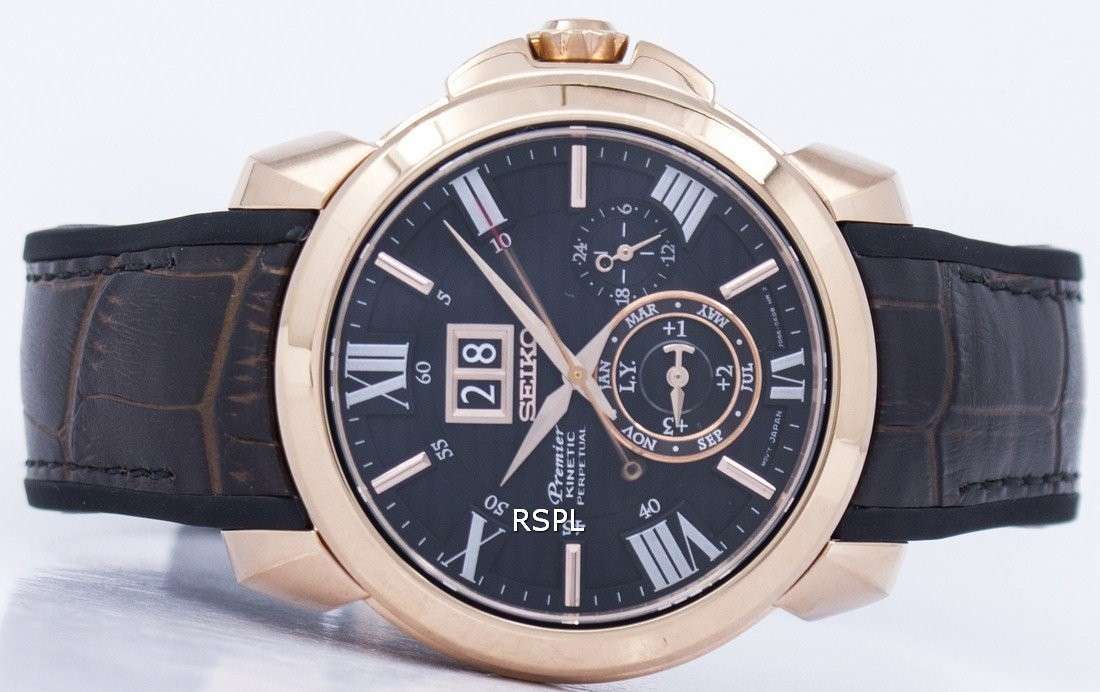 Seiko Premier Kinetic Perpetual Calendar SNP146 SNP146P1 SNP146P Men's Watch