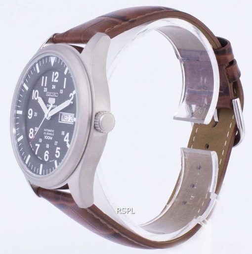 Seiko 5 Sports Automatic Japan Made Ratio Brown Leather SNZG09J1-LS7 Men's Watch