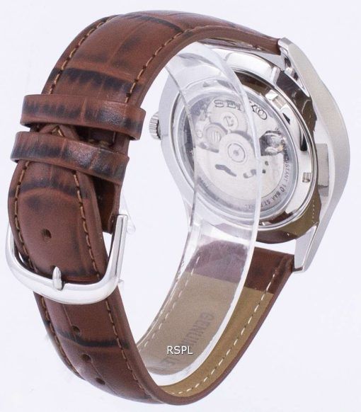 Seiko 5 Sports Automatic Japan Made Ratio Brown Leather SNZG09J1-LS7 Men's Watch