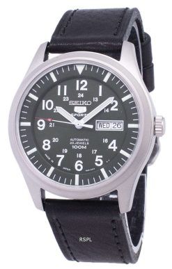 Seiko 5 Sports Automatic Japan Made Ratio Black Leather SNZG09J1-LS8 Men's Watch