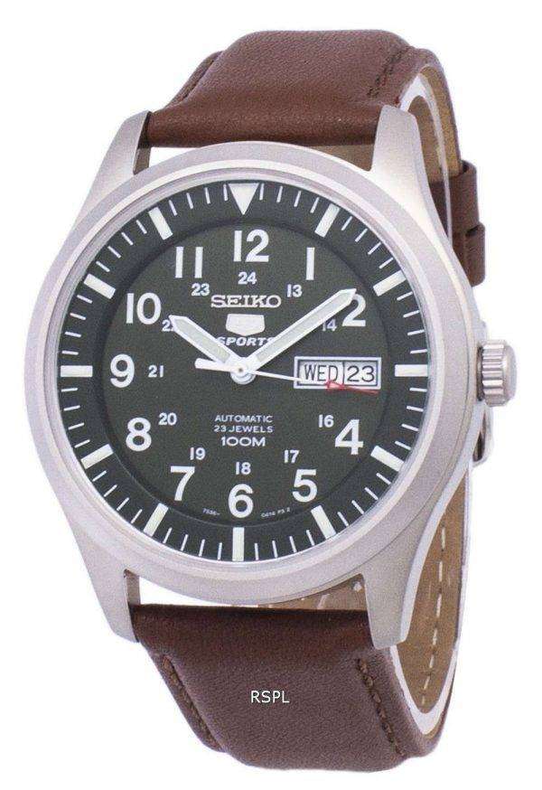Seiko 5 Sports Automatic Ratio Brown Leather SNZG09K1-LS12 Men's Watch