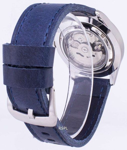 Seiko 5 Sports SNZG09K1-LS13 Automatic Dark Blue Leather Strap Men's Watch