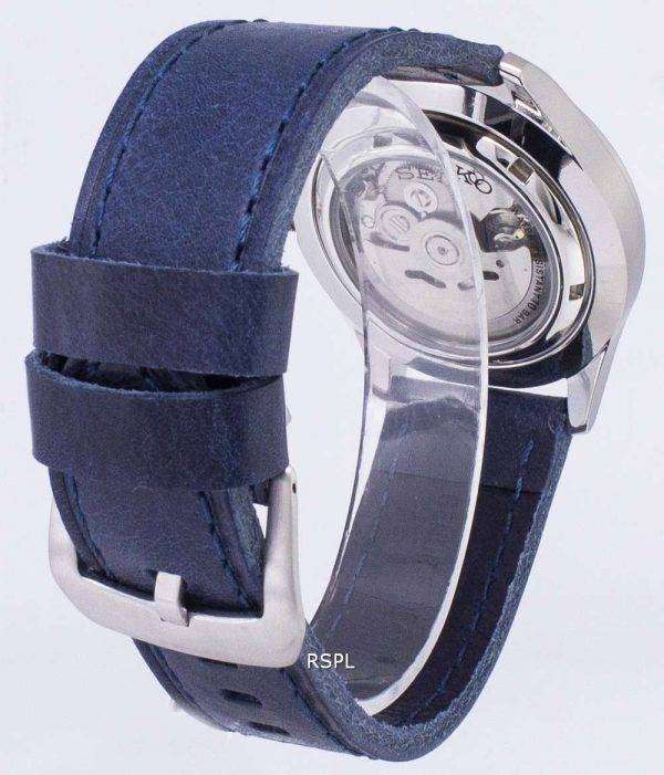 Seiko 5 Sports SNZG11K1-LS13 Automatic Dark Blue Leather Strap Men's Watch