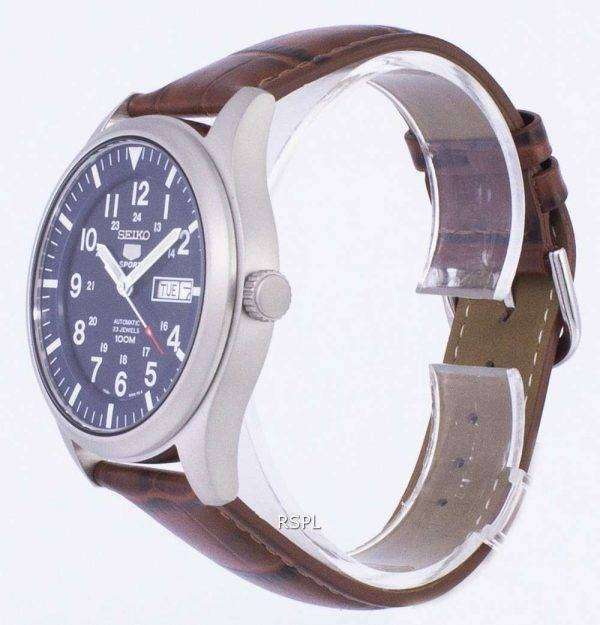 Seiko 5 Sports Automatic Ratio Brown Leather SNZG11K1-LS7 Men's Watch