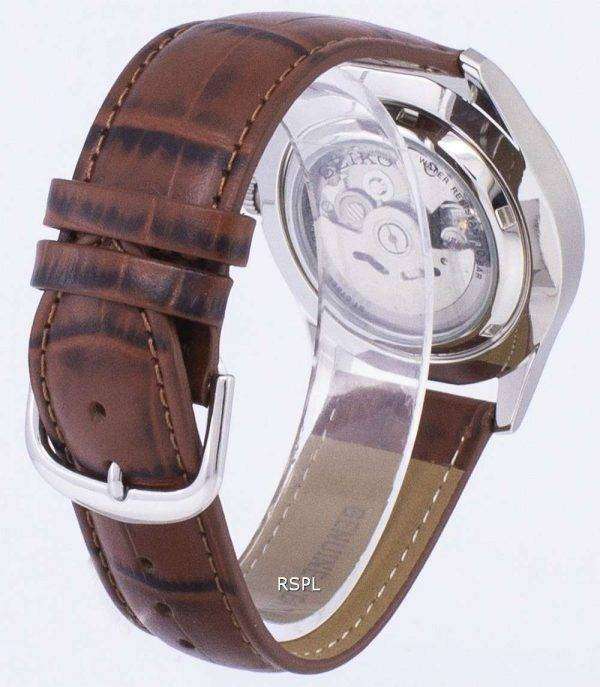 Seiko 5 Sports Automatic Ratio Brown Leather SNZG11K1-LS7 Men's Watch