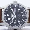 Seiko 5 Sports Automatic Japan Made Ratio Brown Leather SNZG15J1-LS12 Men's Watch