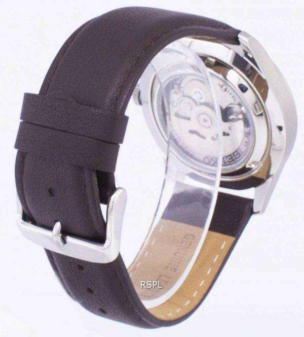 Seiko 5 Sports Automatic Ratio Dark Brown Leather SNZG15K1-LS11 Men's Watch
