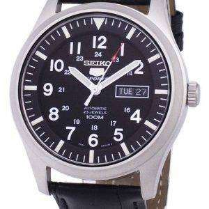 Seiko 5 Sports Automatic Ratio Black Leather SNZG15K1-LS6 Men's Watch