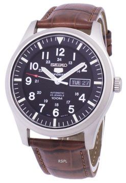 Seiko 5 Sports Automatic Ratio Brown Leather SNZG15K1-LS7 Men's Watch