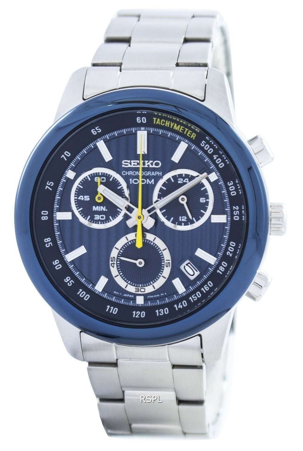 Seiko Sports Chronograph Quartz Tachymeter SSB207 SSB207P1 SSB207P Men's Watch