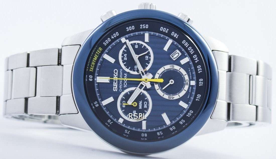 Seiko Sports Chronograph Quartz Tachymeter SSB207 SSB207P1 SSB207P Men's Watch