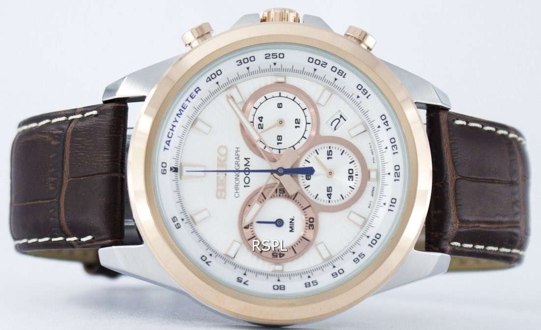 Seiko Chronograph Quartz Tachymeter SSB250 SSB250P1 SSB250P Men's Watch