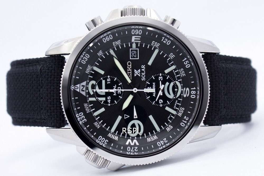 Seiko Prospex Solar Military Alarm Chronograph SSC293P2 Mens Watch Zetamarket