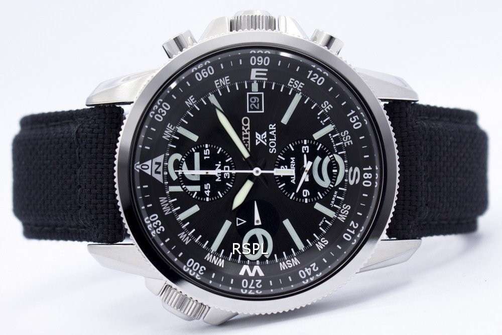 Seiko Prospex Solar Military Alarm Chronograph SSC293P2 Mens Watch - Zetamarket