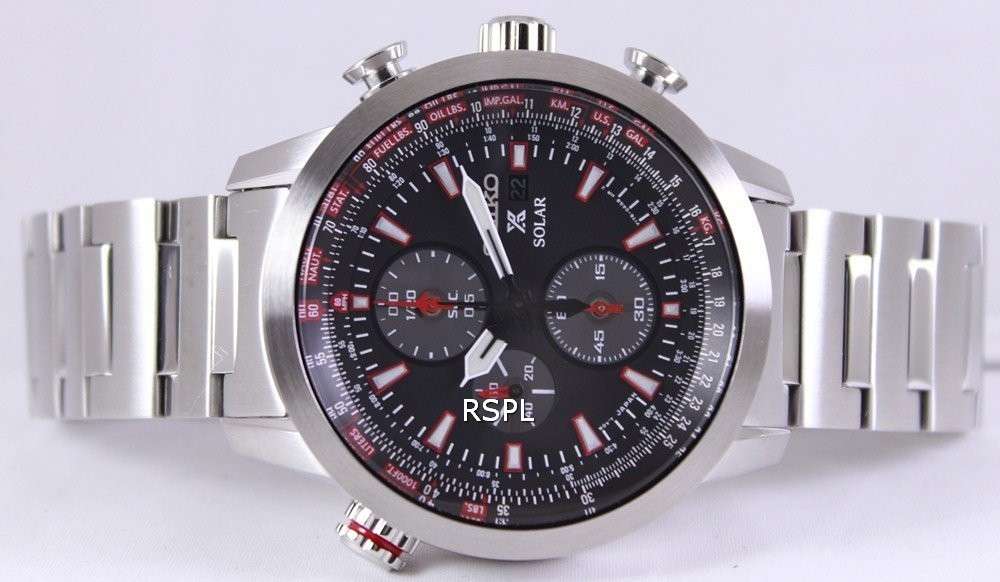 Seiko Prospex Sky Solar Chronograph Pilots SSC349P1 SSC349P Mens Watch -  Zetamarket