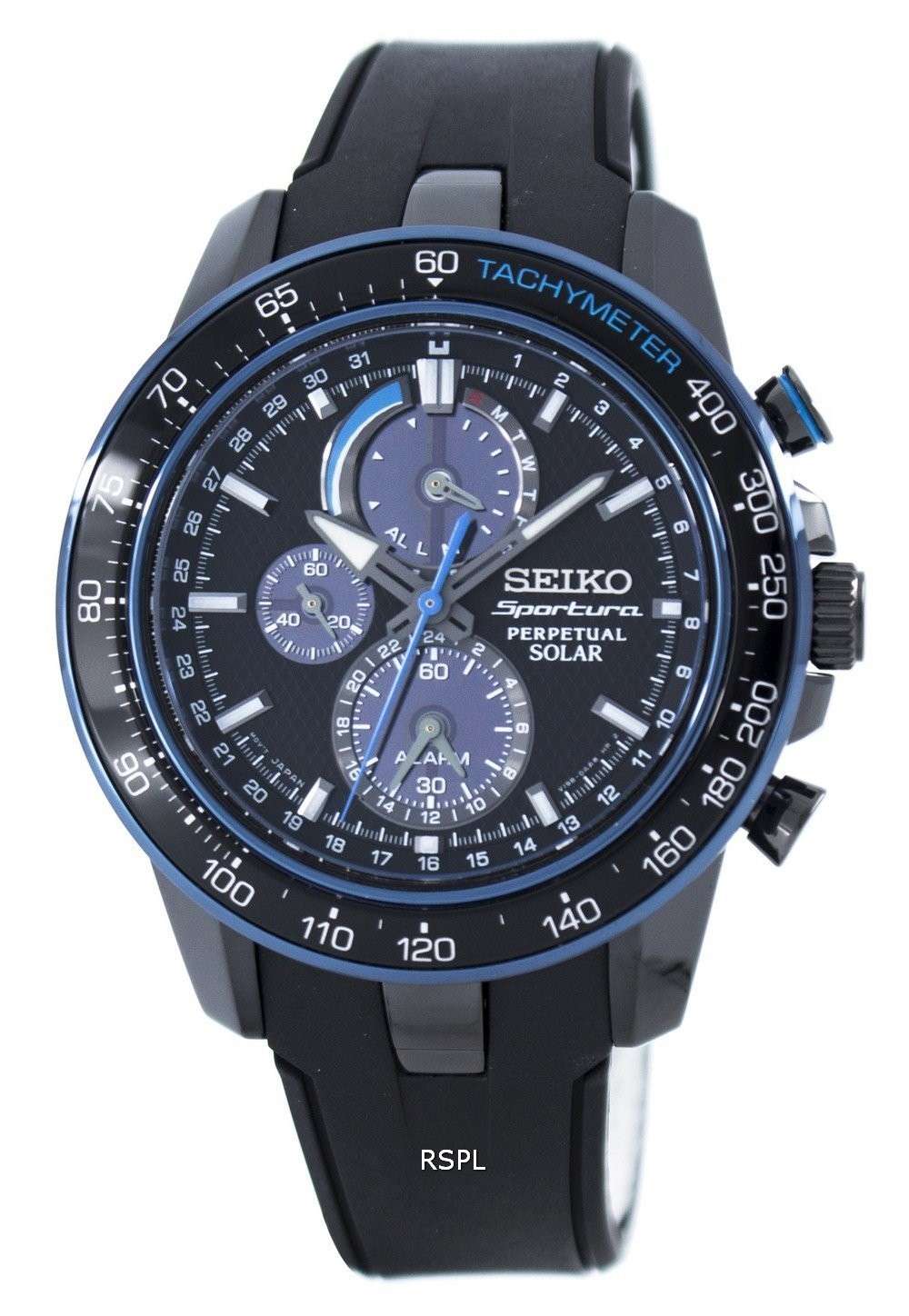 Seiko Sportura Perpetual Solar Multi-Function SSC429 SSC429P1 SSC429P Men's Watch