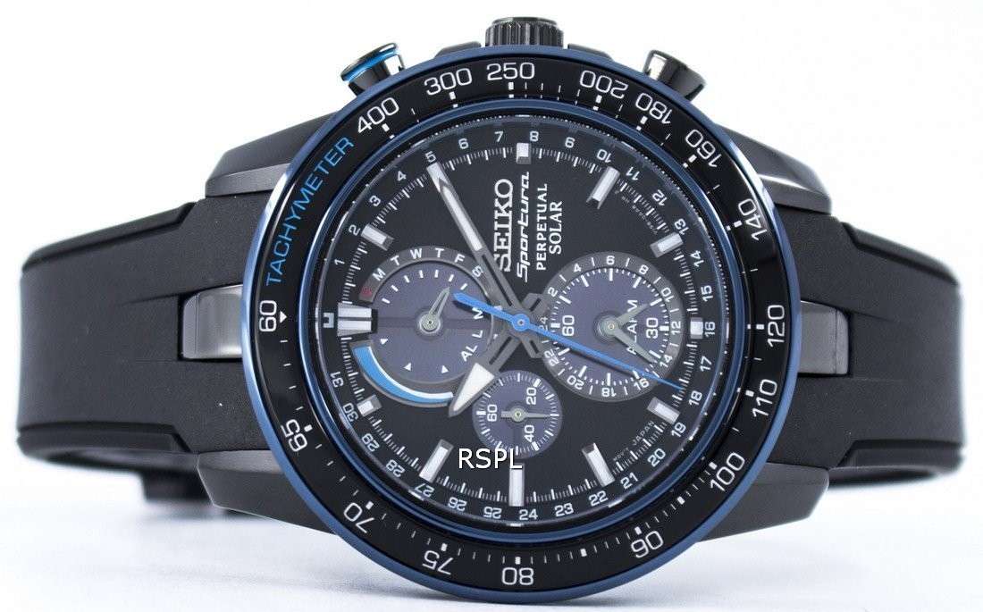 Seiko Sportura Perpetual Solar Multi-Function SSC429 SSC429P1 SSC429P Men's Watch