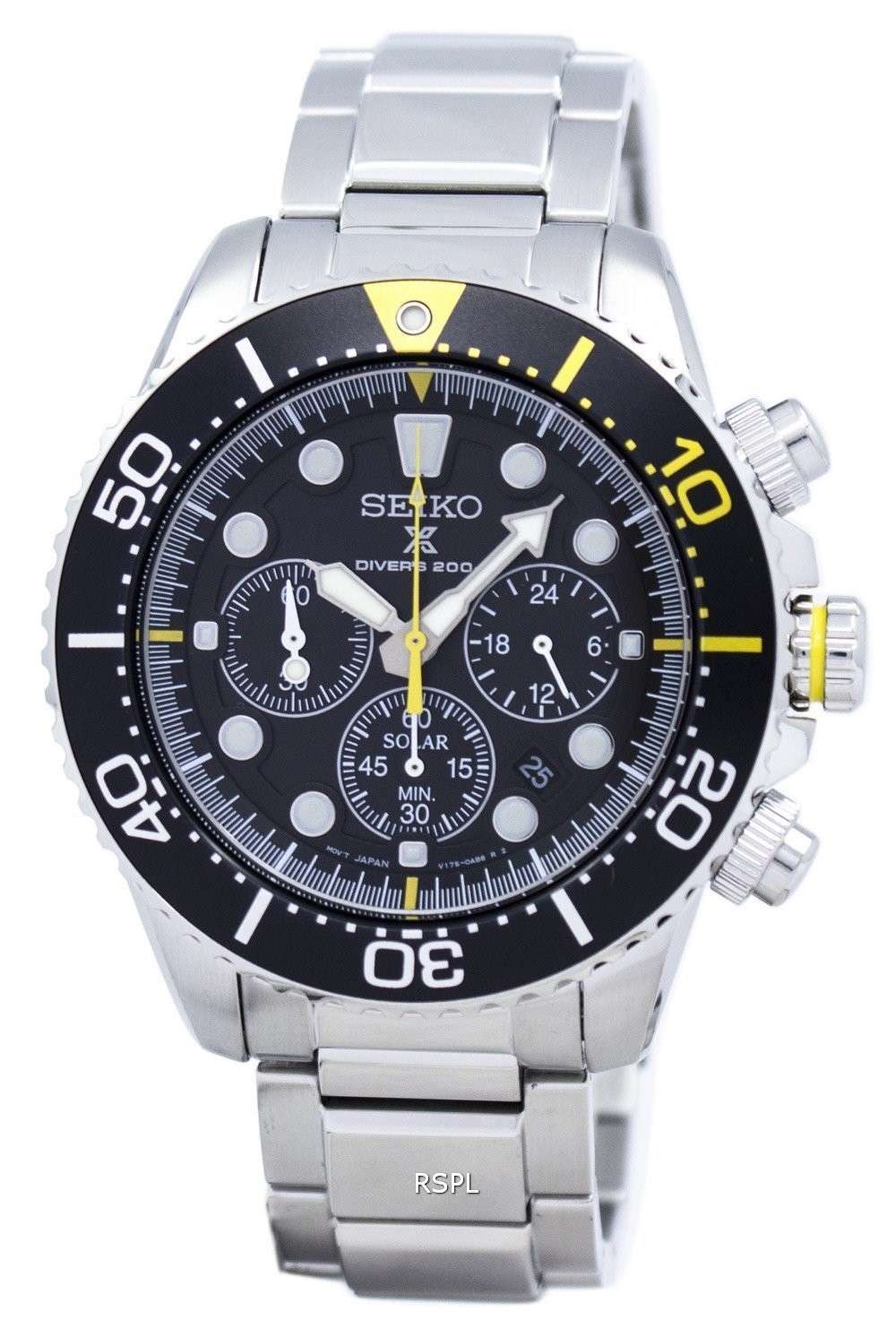 Seiko Prospex Diver's Solar Chronograph 200M SSC613 SSC613P1 SSC613P Men's Watch