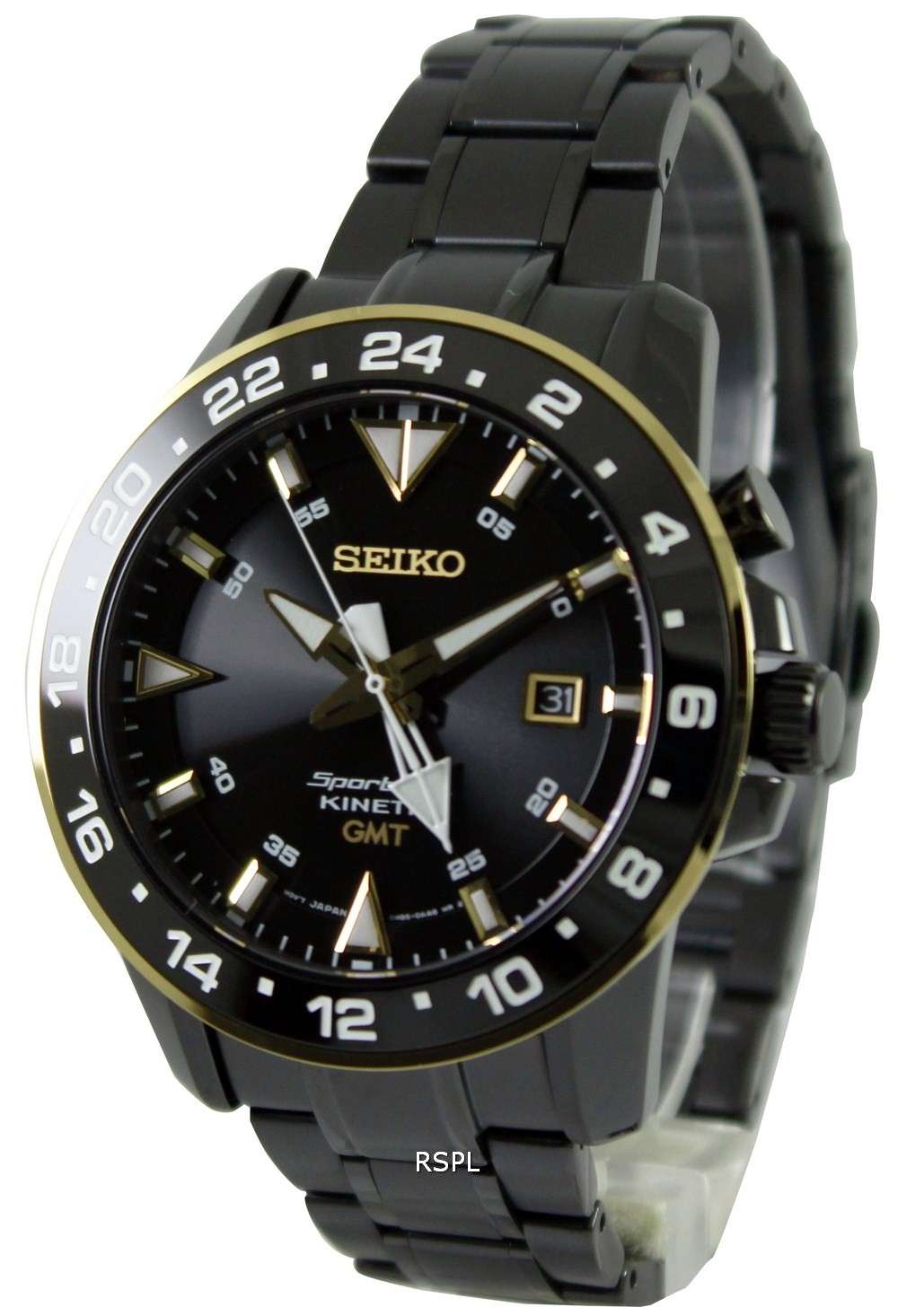 Seiko Sportura Kinetic GMT SUN026P1 SUN026P Mens Watch