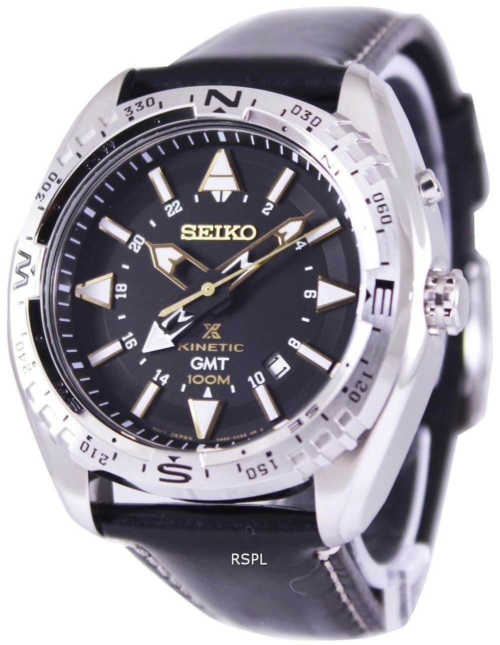 Seiko Prospex Land Kinetic GMT 100M SUN053P1 SUN053P Mens Watch