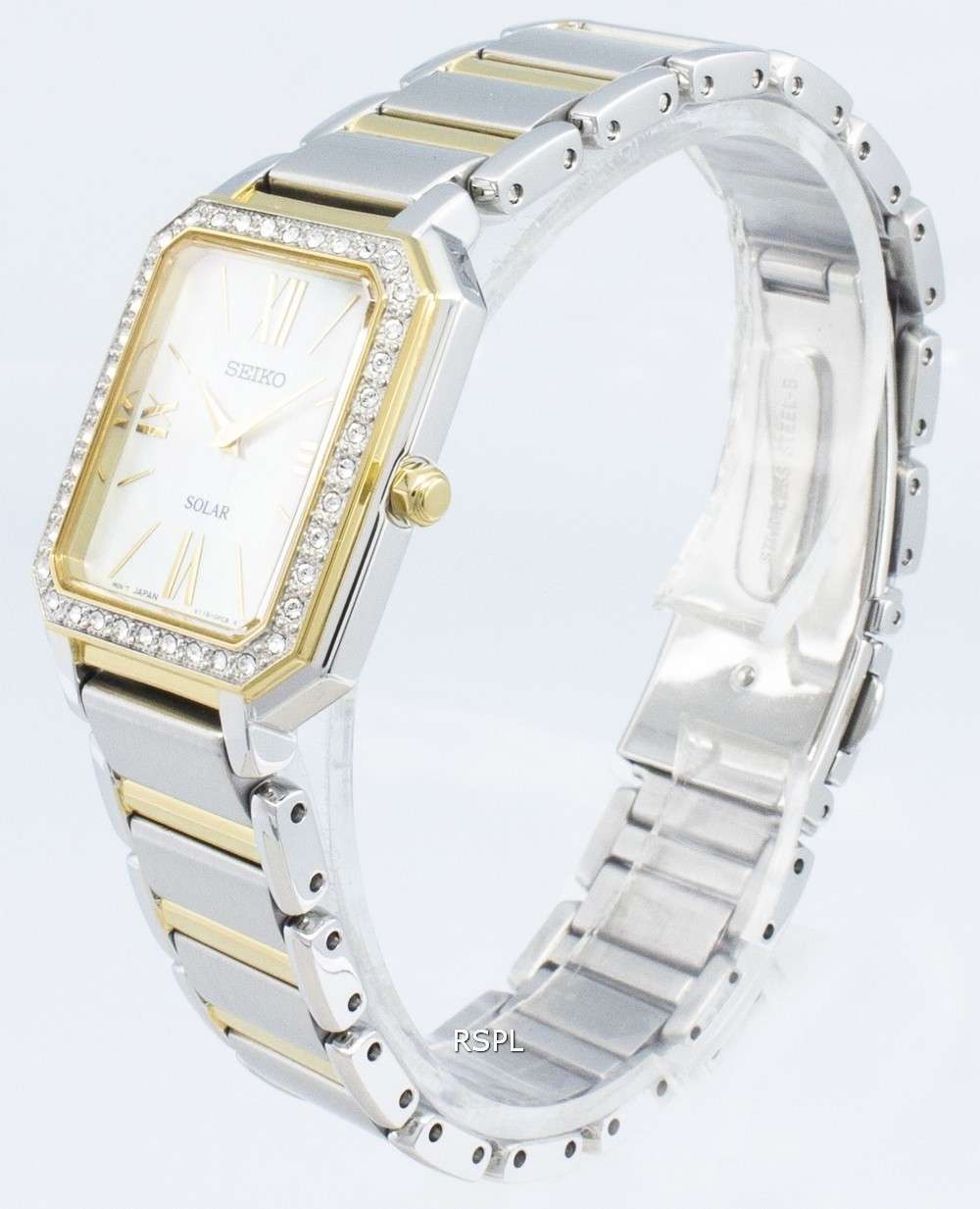 Seiko Conceptual SUP428P SUP428P1 SUP428 Diamond Accents Solar Women's Watch