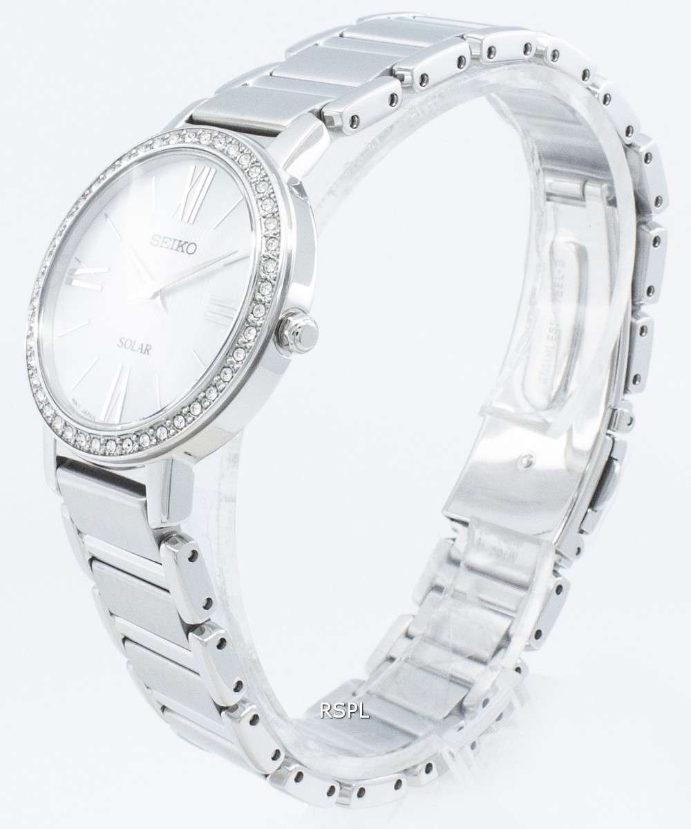 Seiko Solar SUP431 SUP431P1 SUP431P Diamond Accents Women's Watch