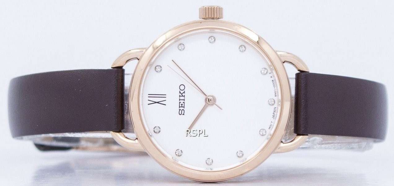 Seiko Analog Quartz Diamond Accent SUR698P2 Women's Watch