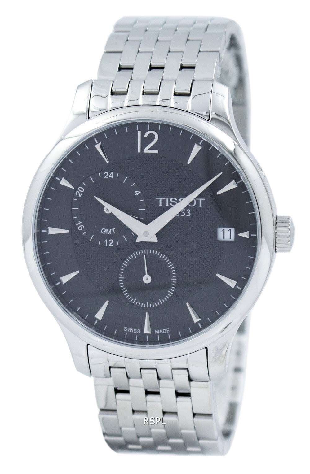 Tissot T-Classic Tradition GMT Quartz T063.639.11.067.00 T0636391106700 Men's Watch