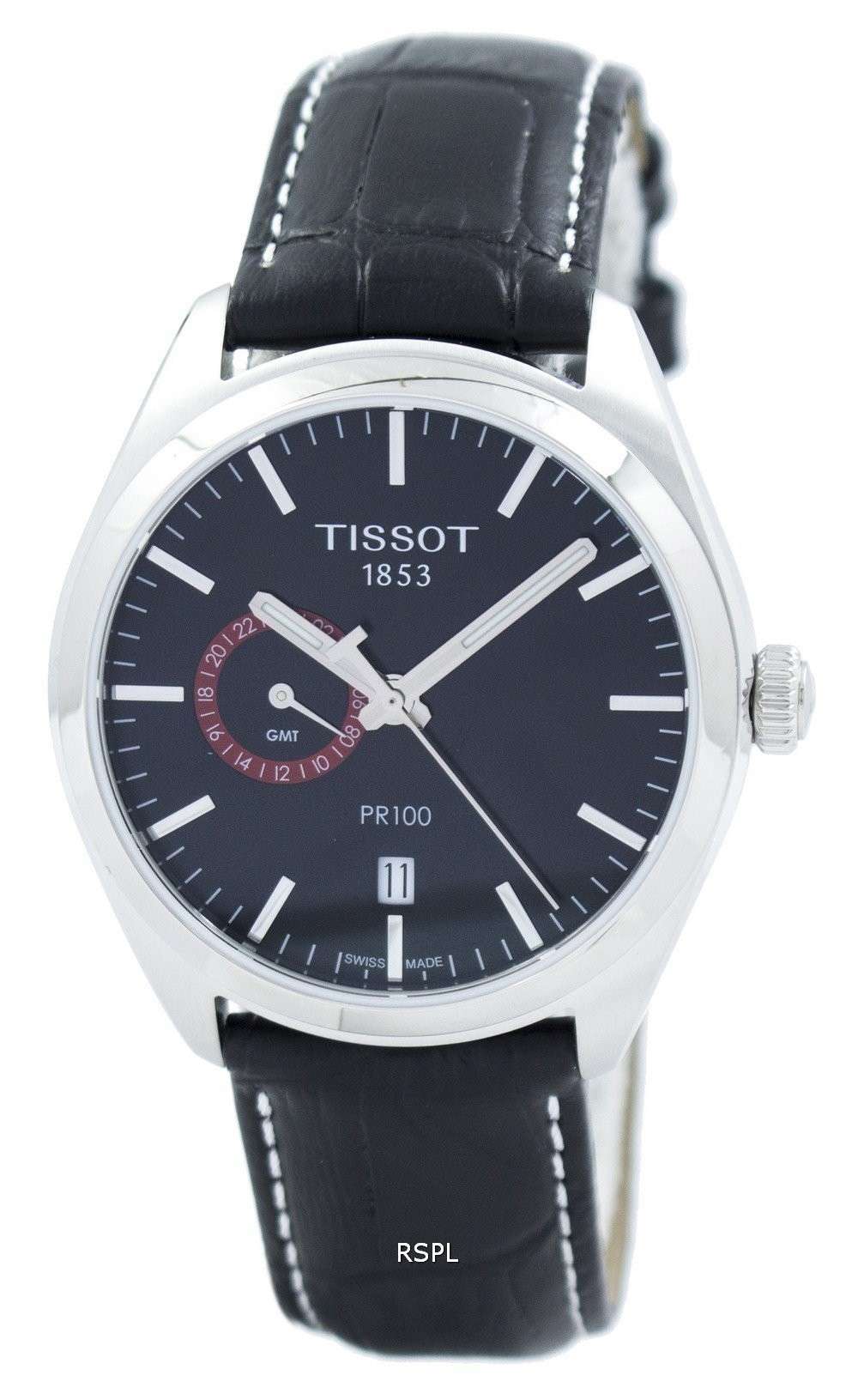 Tissot T-Classic PR 100 Dual Time Quartz T101.452.16.051.00 T1014521605100 Men's Watch